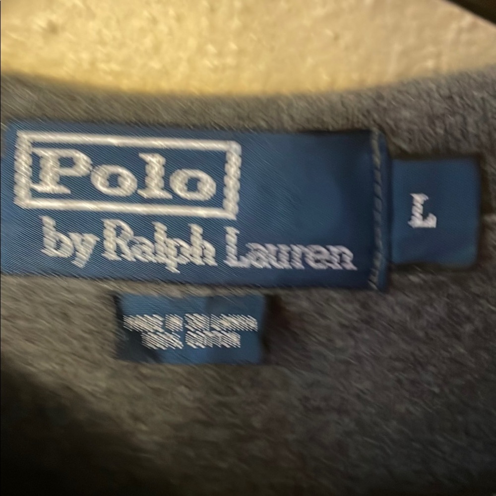Ralph Lauren Gray Polo Shirt Classic Knit gray men’s large